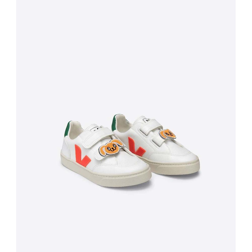 Veja V-12 CWL MINI-RODINI RABBIT Tenisky Detske Biele | SK 877ZUT